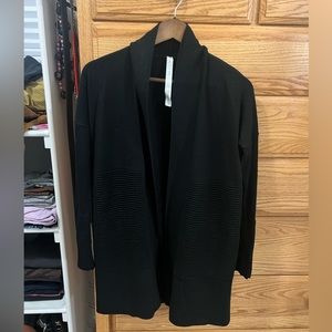 Lululemon black merino wool cardigan